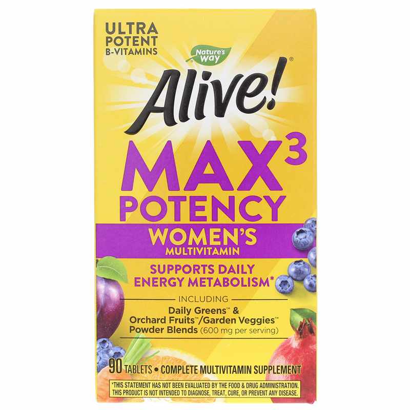 Natures Way Alive Max3 Potency Womens Multivitamin 90 Tablets