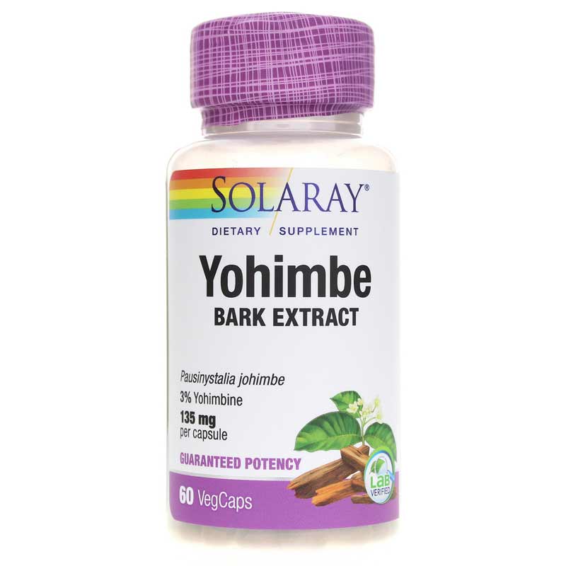 Solaray Yohimbe Extract 135 Mg 60 Veg Capsules