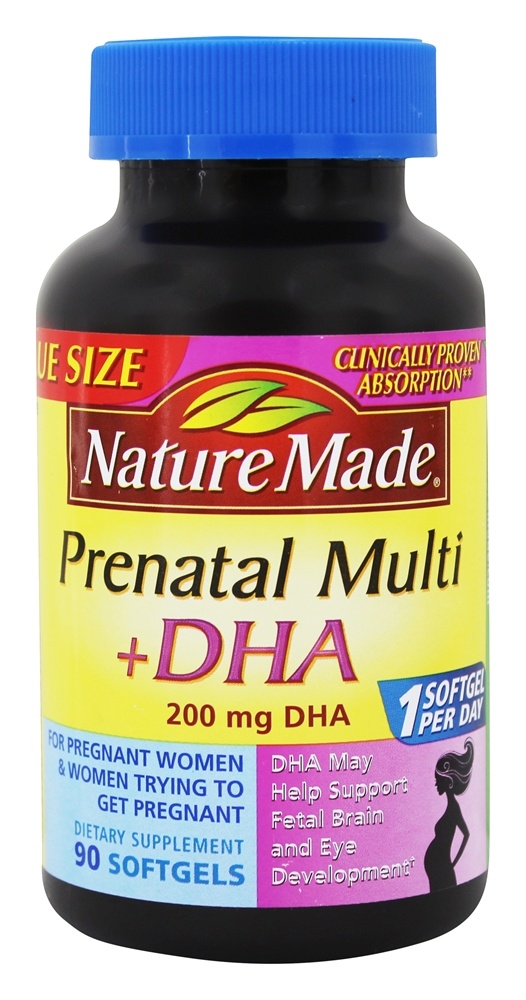 Nature Made - Prenatal Multi DHA 200 mg. - 90 Liquid Softgels
