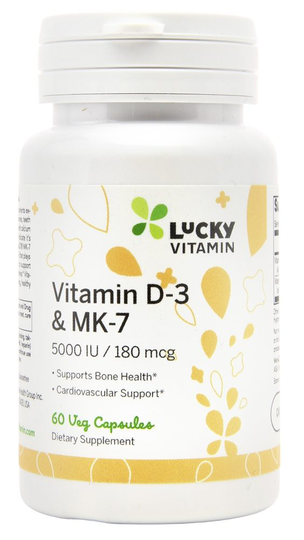 LuckyVitamin - Vitamin D3 MK7 - 60 Veg Capsules