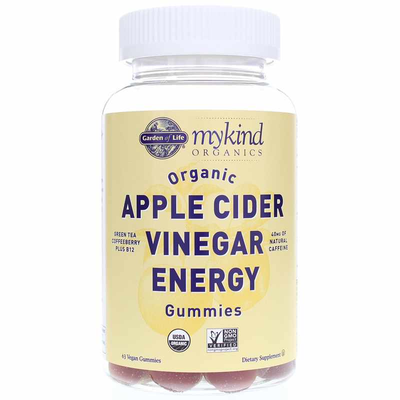 Garden of Life mykind Organics Organic Apple Cider Vinegar Energy Gummies 63 Gummies
