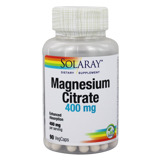 Solaray - Magnesium Citrate 400 mg. - 90 Vegetable Capsule(s)