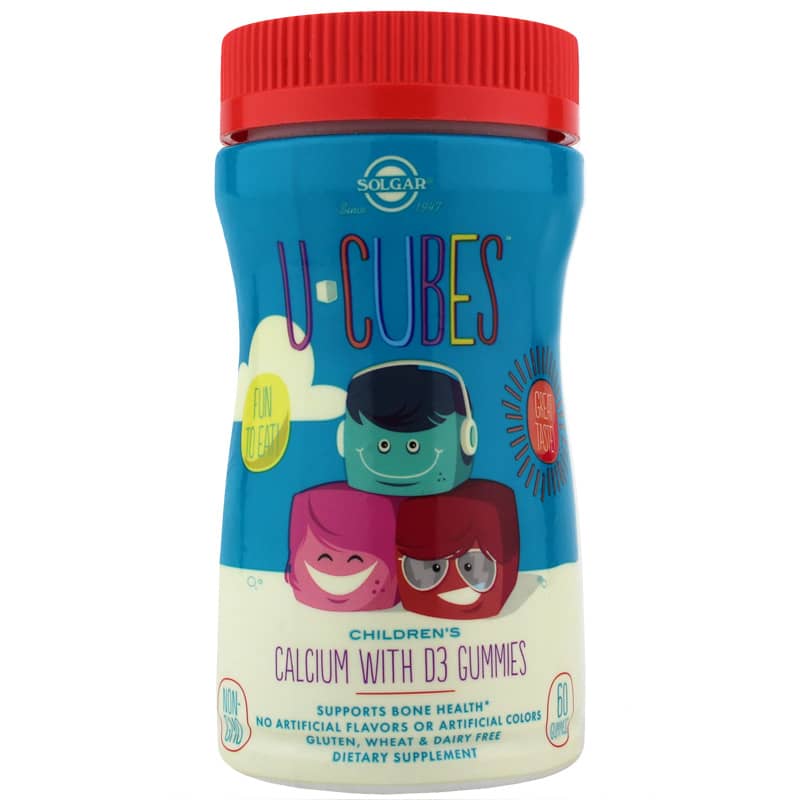 Solgar U Cubes Calcium with D3 Gummies for Children 60 Gummies