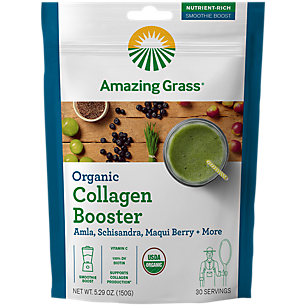 Organic Collagen Booster Powder with Vitamin C - Supports Hair, Skin & Nails (30 Servings)