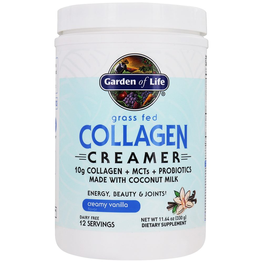 Garden of Life - Grass Fed Collagen Creamer Powder 12 Servings Creamy Vanilla - 11.64 oz.