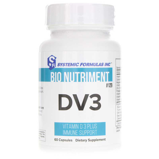 Systemic Formulas DV3 Vitamin D3 Plus Immune Support 60 Capsules