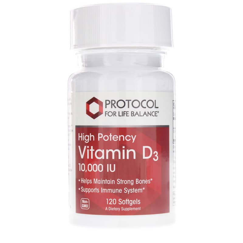 Protocol For Life Balance Vitamin D3 10,000 IU 120 Softgels