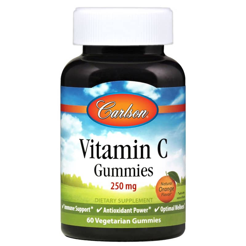 Carlson Labs Vitamin C 125 Mg Gummies with Natural Orange Flavor 60 Gummies