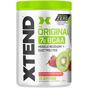 Xtend Natural Zero The Original BCAA Muscle Recovery + Electrolytes - Strawberry Kiwi Splash (13 oz. / 25 Servings)