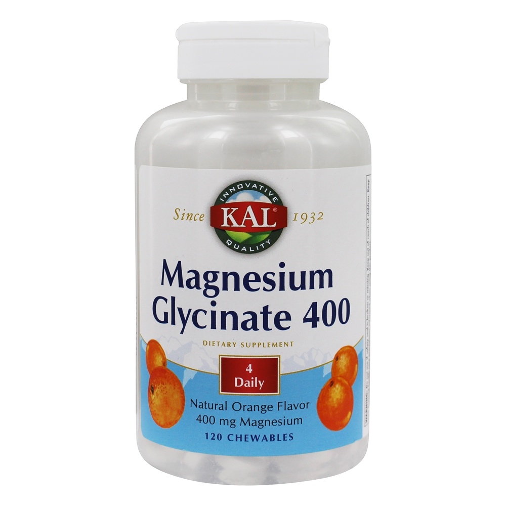 Kal - Magnesium Glycinate 400 Orange - 120 Chewable Tablets