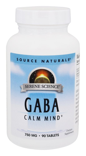 Source Naturals - GABA Calm Mind 750 mg. - 90 Tablets