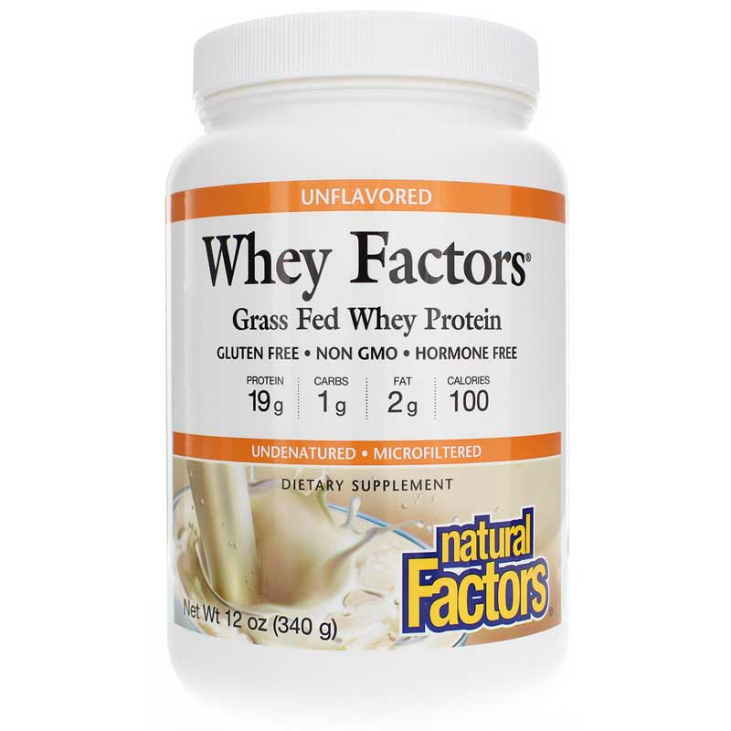 Natural Factors Whey Factors Natural Whey Protein 12 Oz