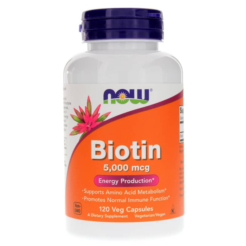 NOW Foods Biotin 5000 Mcg 120 Veg Capsules