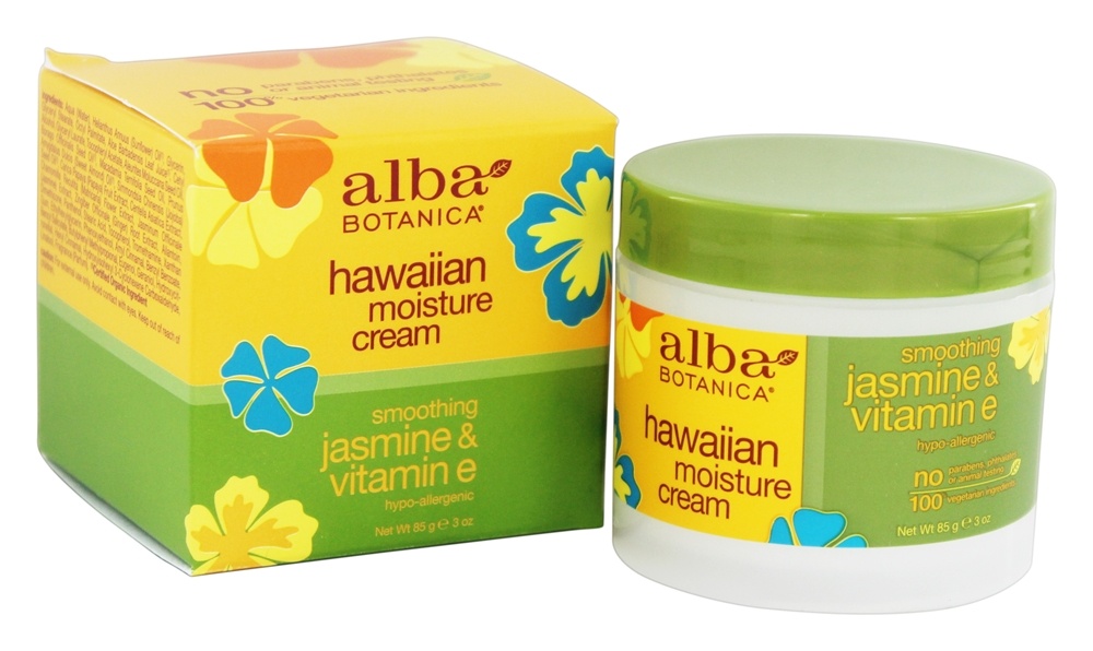 Alba Botanica - Alba Hawaiian Moisture Cream Jasmine & Vitamin E - 3 oz.