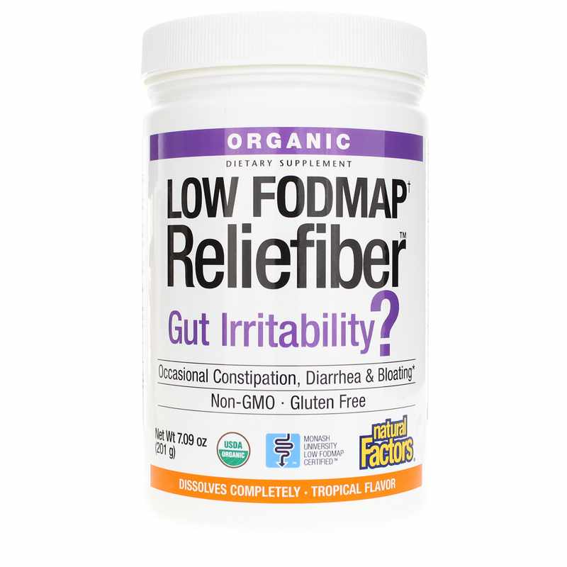 Natural Factors Organic Low Fodmap Reliefiber 7.09 Oz