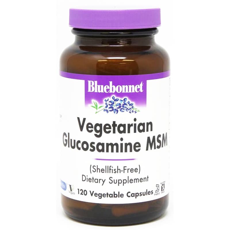 Bluebonnet Vegetarian Glucosamine MSM Shellfish Free 120 Veg Capsules