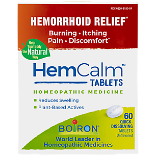 Homeopathic HemCalm - Hemorrhoid Relief, Burning, Itching, Pain & Discomfort (60 Tablets)