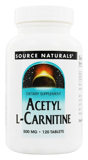 Source Naturals - Acetyl L-Carnitine 500 mg. - 120 Tablets