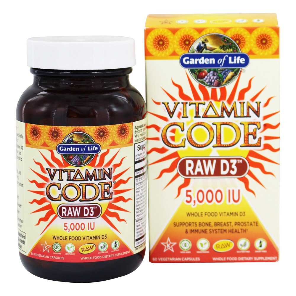 Garden of Life - Vitamin Code Raw D3 5000 IU - 60 Capsules