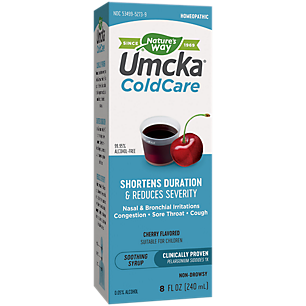 Umcka Cold Care Syrup - Homeopathic - Non-Drowsy - Cherry (8 Ounces)