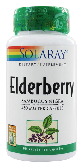 Solaray - Elderberry Sambucus Nigra 450 mg. - 100 Capsules