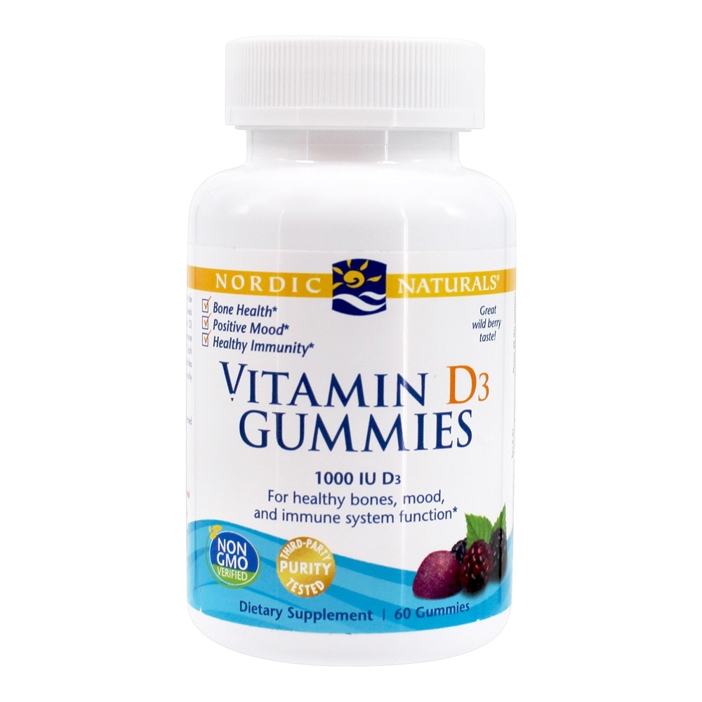 Nordic Naturals - Vitamin D3 Gummies Wild Berry 1000 IU - 60 Gummies