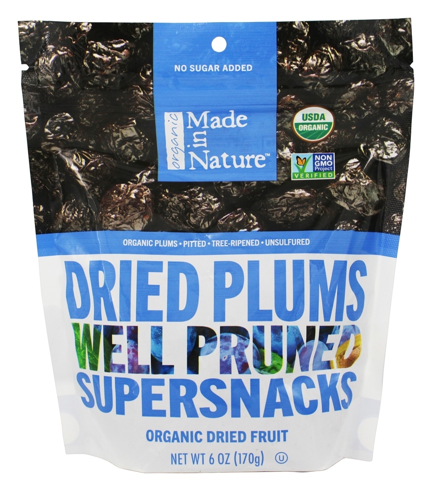 Made in Nature - Dried Plums Well Pruned Supersnacks - 6 oz.