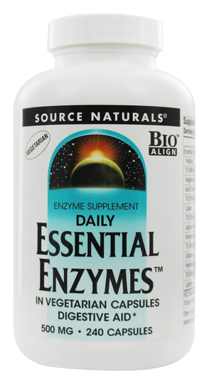 Source Naturals - Daily Essential Enzymes 500 mg. - 240 Vegetarian Capsules