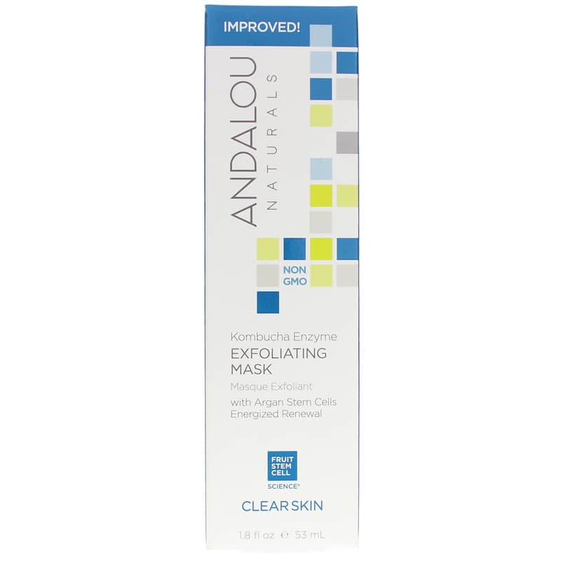 Andalou Naturals Kombucha Enzyme Exfoliating Mask, Clear Skin Formula 1.8 Oz