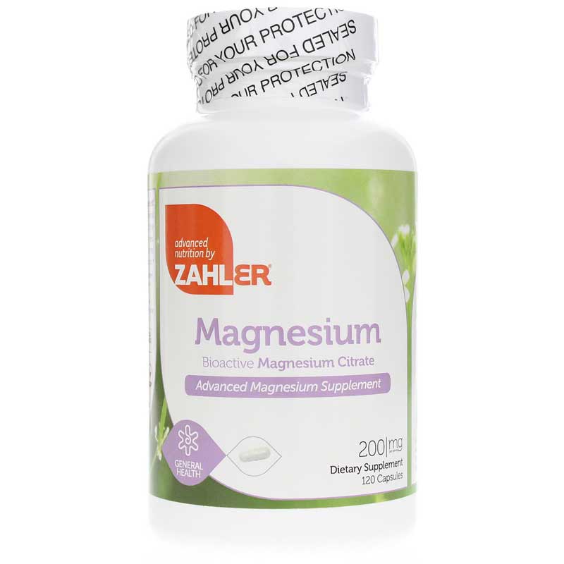 Zahler Magnesium Citrate 200 Mg 120 Capsules