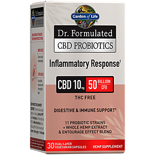 Dr. Formulated CBD Probiotics + Inflammatory Response - Digestive & Immune Support - 10 MG Per Serving (30 Capsules)