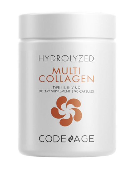Codeage - Multi Collagen Type I II III V and X Hydrolyzed Formula - 90 Capsules
