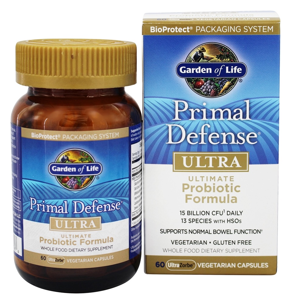 Garden of Life - Primal Defense Ultra Ultimate Probiotic Formula 15 Billion CFU - 60 Vegetarian Capsules
