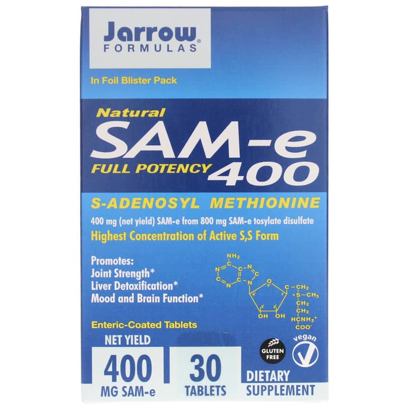 Jarrow Formulas SAMe 400 Mg 30 Tablets