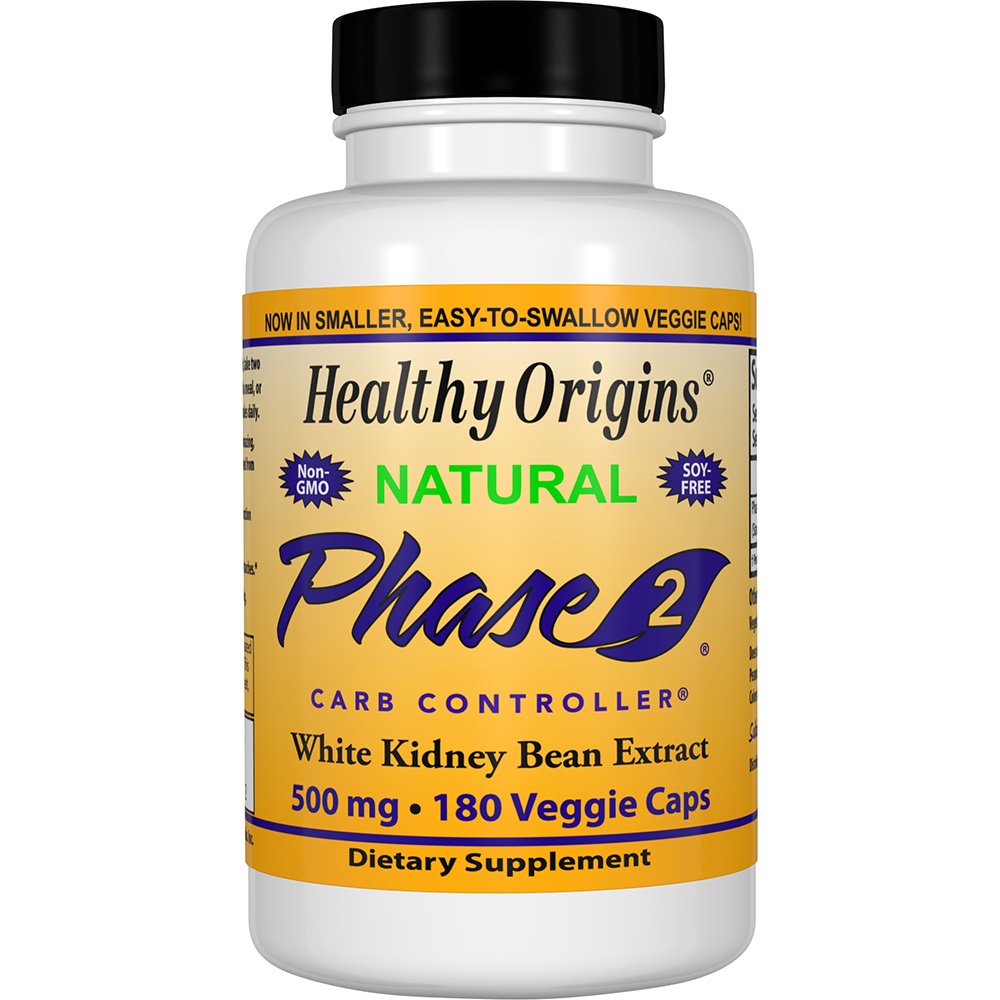 Healthy Origins - Natural Phase 2 Carb Controller 500 mg. - 180 Capsules