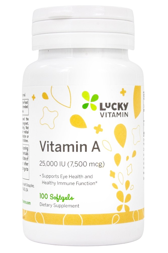 LuckyVitamin - Vitamin A 25000 IU - 100 Softgels