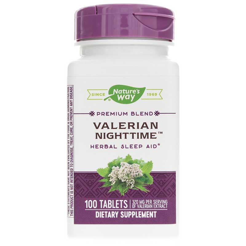 Natures Way Valerian Nighttime Premium Blend 100 Tablets