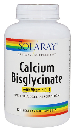 Solaray - Calcium Bisglycinate with Vitamin D3 - 120 Capsules