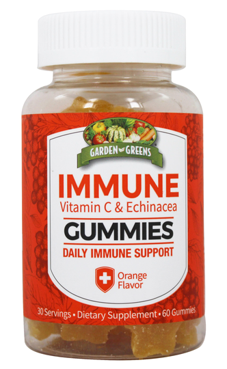 Garden Greens - Immune Vitamin C 240mg & Echinacea Daily Support Orange - 60 Gummies