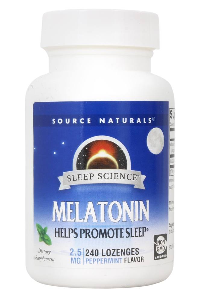 Source Naturals - Melatonin Sublingual Peppermint 2.5 mg. - 240 Tablets