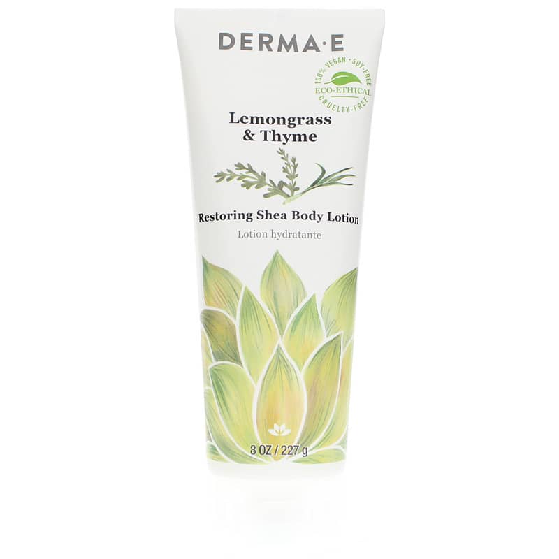 Derma E Lemongrass & Thyme Restoring Shea Body Lotion 8 Oz