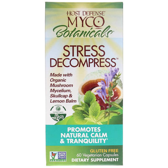 Host Defense MycoBotanicals Stress Decompress 60 Veg Capsules