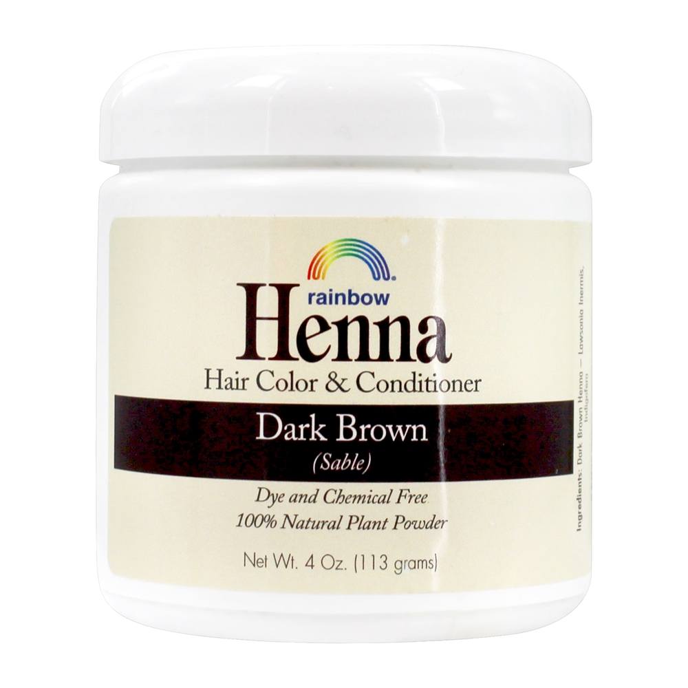 Rainbow Research - Henna Hair Color & Conditioner Dark Brown - 4 oz.