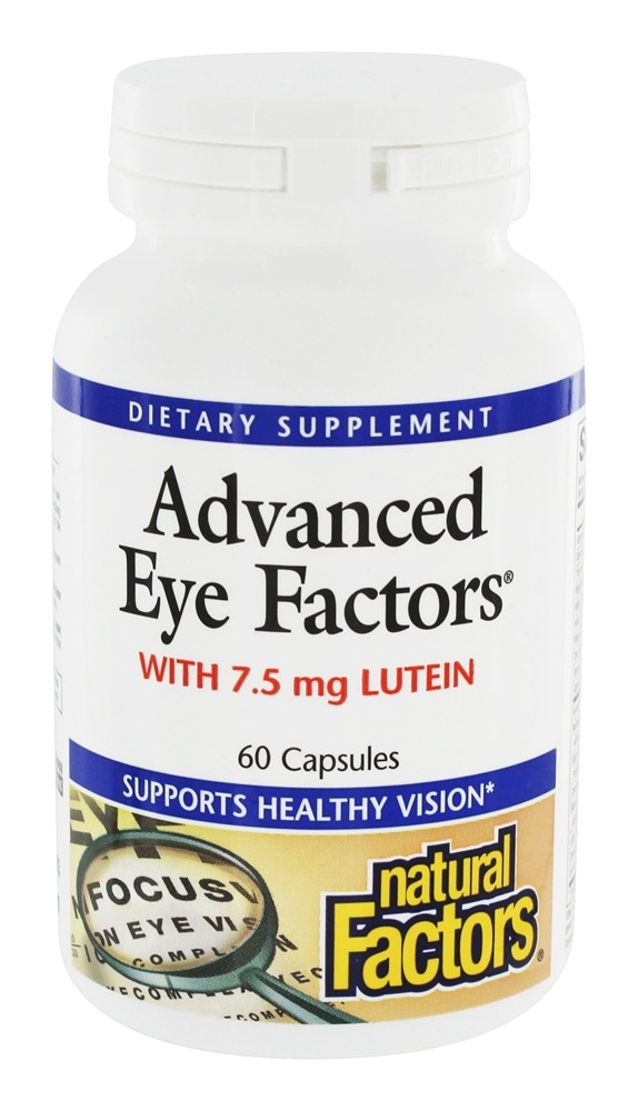 Natural Factors - Advanced Eye Factors with 7.5 mg Lutein - 60 Capsules