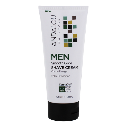 Andalou Naturals - CannaCell Men Smooth Glide Shave Cream - 6 fl. oz.