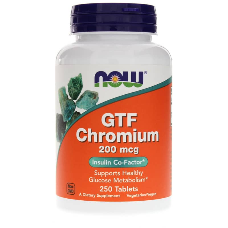 NOW Foods GTF Chromium 200 Mcg 250 Tablets