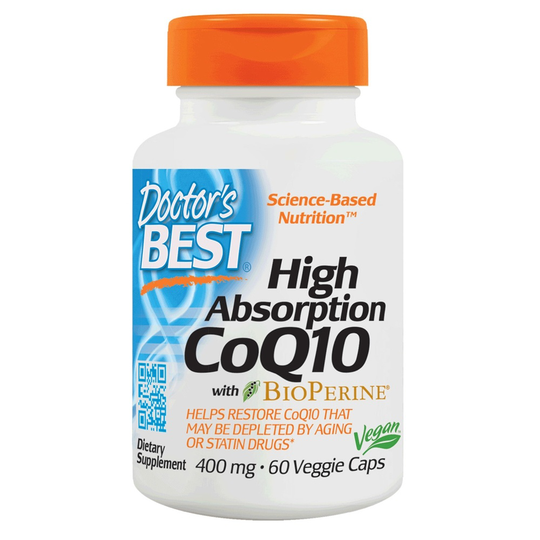 Doctor's Best - High Absorption CoQ10 with BioPerine 400 mg. - 60 Vegetarian Capsules
