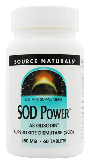 Source Naturals - GliSODin Power Superoxide Dismutase SOD 250 mg. - 60 Tablets