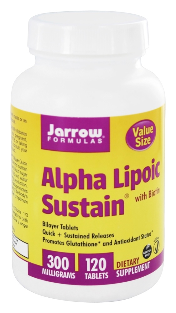 Jarrow Formulas - Alpha Lipoic Sustain with Biotin 300 mg. - 120 Tablets