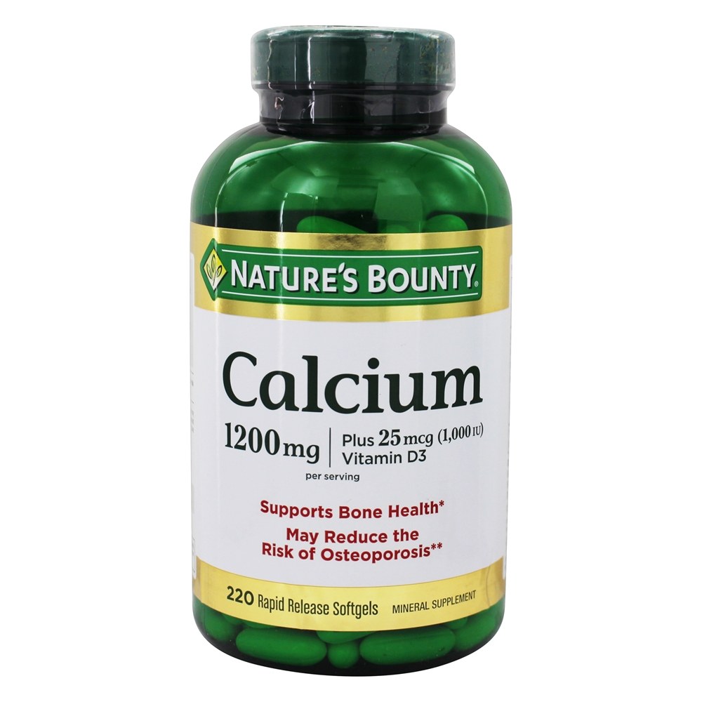 Nature's Bounty - Liquid Filled Absorbable Calcium 1200 mg. Plus Vitamin D3 1000 IU - 220 Softgels